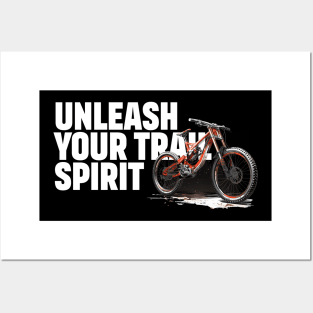 Mountainbike Unleash your trail Posters and Art